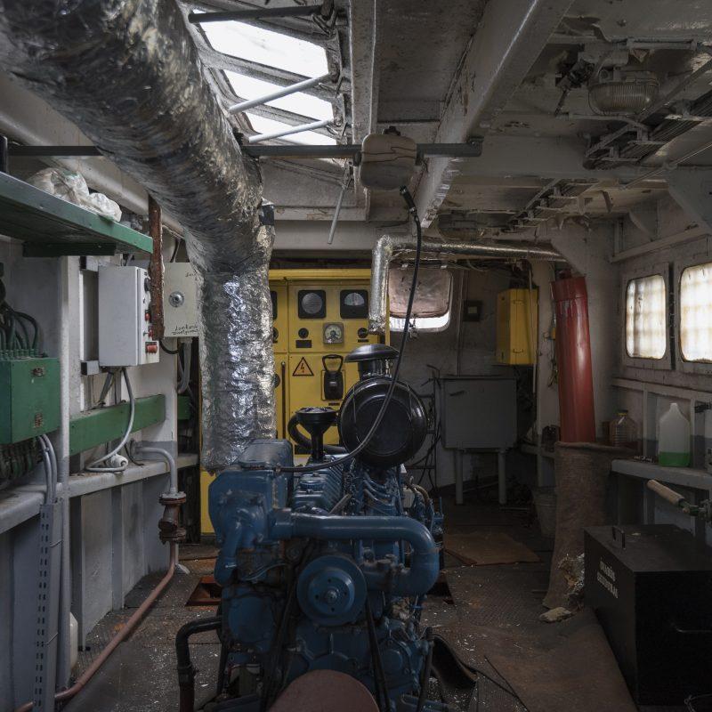 Engine room inside the dredger Nemuno7